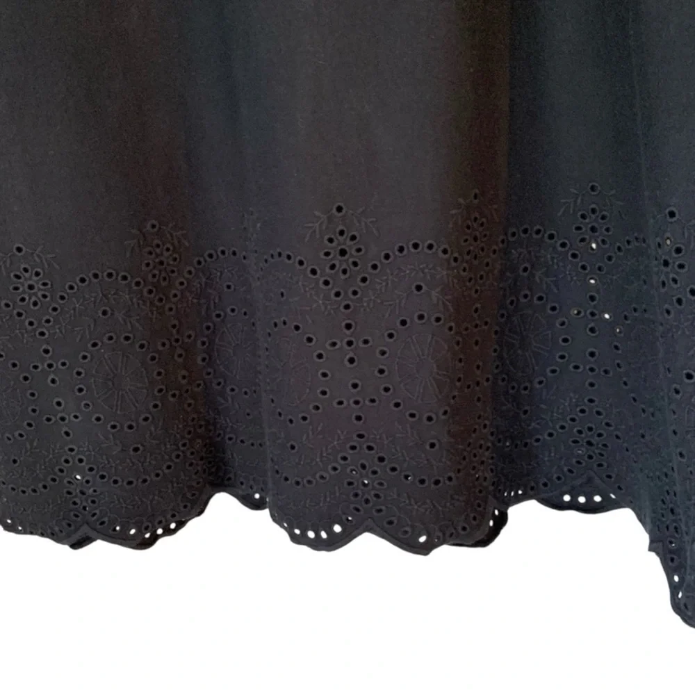 J. Jill women's 'Pacific' navy shift dress with eyelet trim sz small - Picture 4 of 8